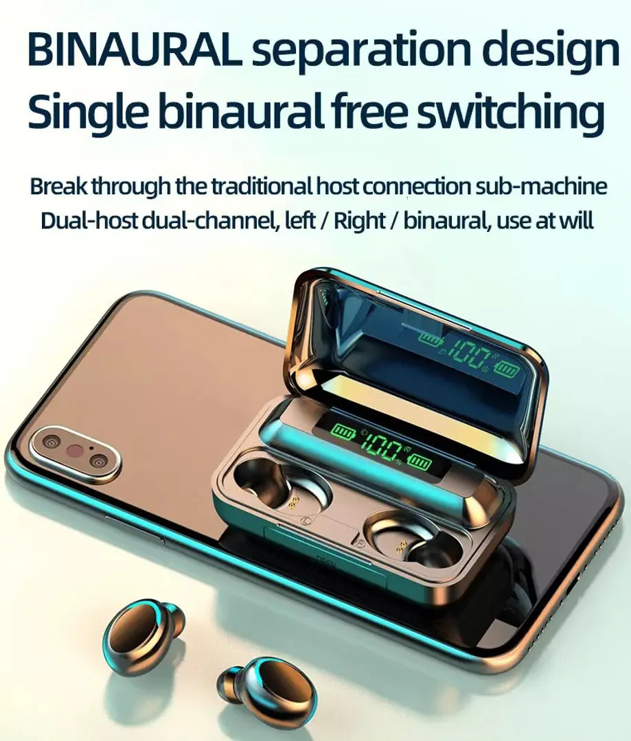 Earbuds F9 Pro with Power-Bank