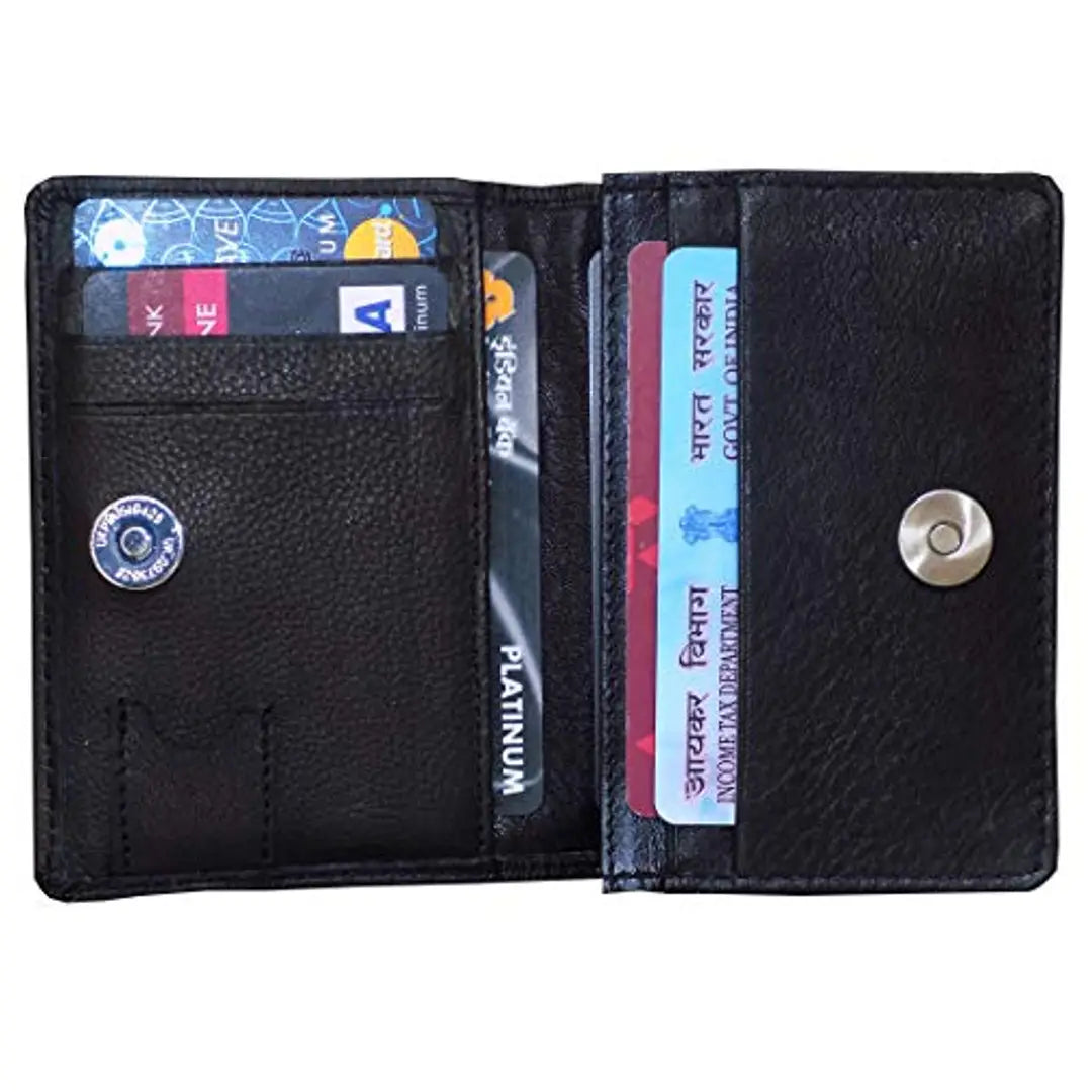 Style98 Men's, Women's, Boys, Girls Shoes Leather ATM Credit Card Holder Wallet (Black)