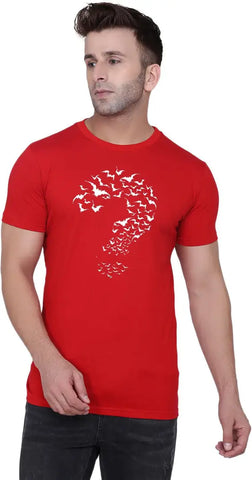 BET Branded Men's Roundneck Printed T Shirt (XX-Large, RED)