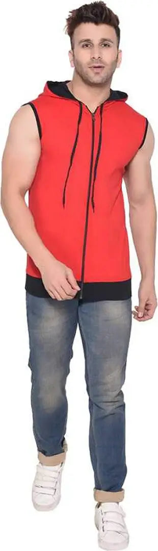 RiseMax Cotton Blend Cut Sleeve Round Neck Regular Fit T-Shirt for Men