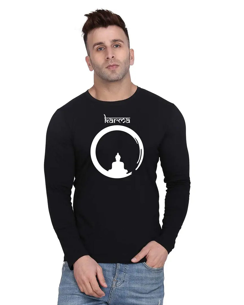 THREAD MONK Men`s Full Sleeves Printed T-Shirt