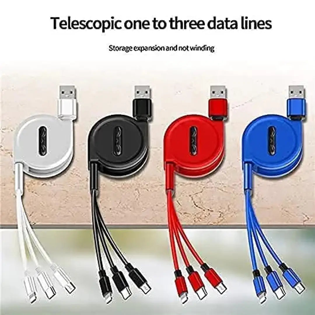 Store 4 Hope USB Cable Multi Pins Charging Cables 3 in 1 Magnet Head Data Cable Supported with All iOS, Android  Other Devices