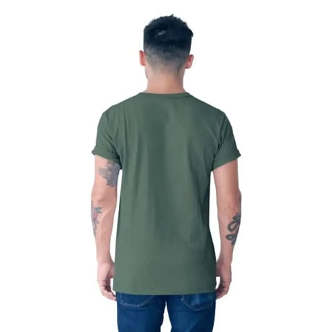 satyuga Men's Cotton T-Shirt - Round Neck, Half Sleeves, Printed, Green, XX-Large Casual Wear Tees for Men (Simpson Beer Mug)