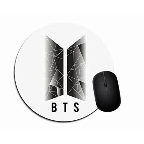 NH10 DESIGNS BTS Logo BTS Army Printed Anti-Skid Flexible Rubber Round Gaming (20Cm) Mousepad for Laptop, PC, Computer, Desktop, Home & Office, Non-Slip BTS Mouse Pad- BTSCMPV 28