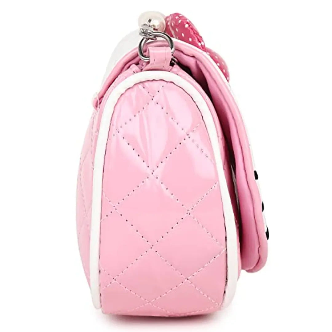 Sanjis Enterprises Sanjis Cartoon Character Crossbody Hand Purse for Girls Kids Toddler Mini Cute Princess Handbags Shoulder Messenger Phone Purse Wallet Sling Bag (Light Pink)