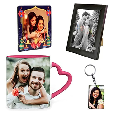 Himshikhar Customized Photo Quote Printed Item (Pink Heart Shape Cushion Pillow)