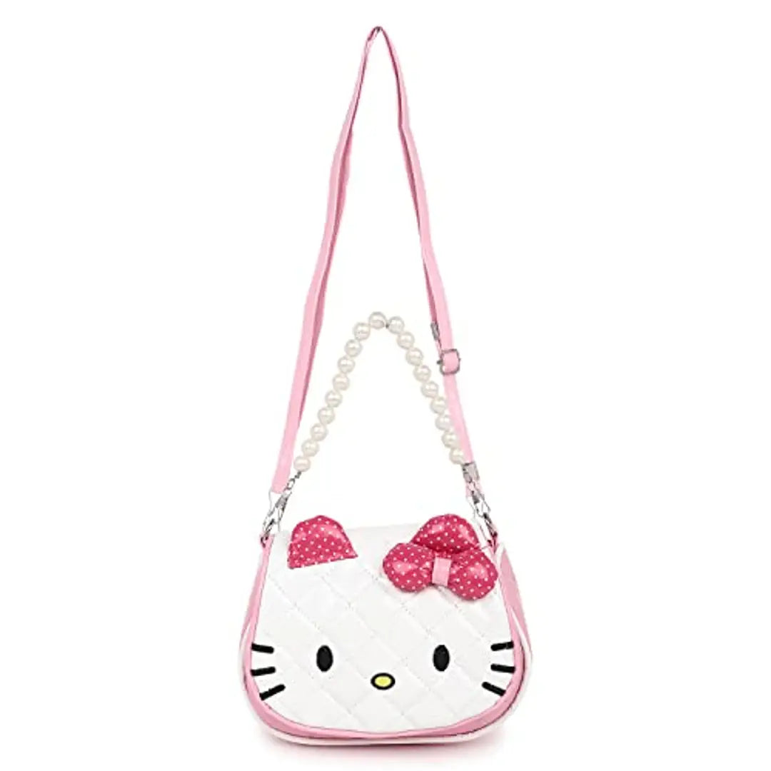 Sanjis Enterprises Sanjis Cartoon Character Crossbody Hand Purse for Girls Kids Toddler Mini Cute Princess Handbags Shoulder Messenger Phone Purse Wallet Sling Bag (Light Pink)