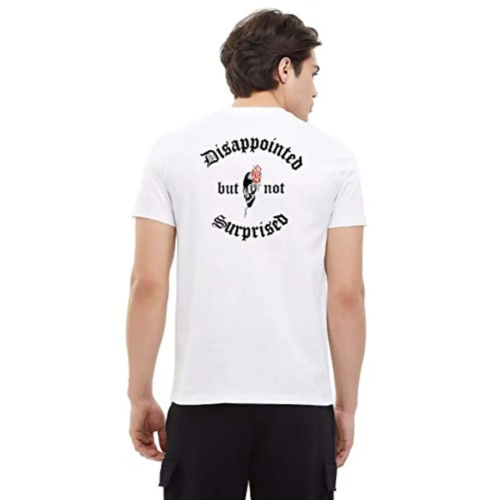 VLAM Unisex Slim Fit Skull & Rose Round Neck White Oversize T-Shirt