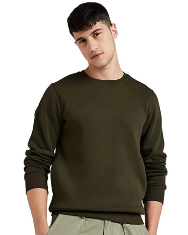 HEATHEX Men's Round Neck Full Sleeve Pullover Hodded Neck Sweatshirt