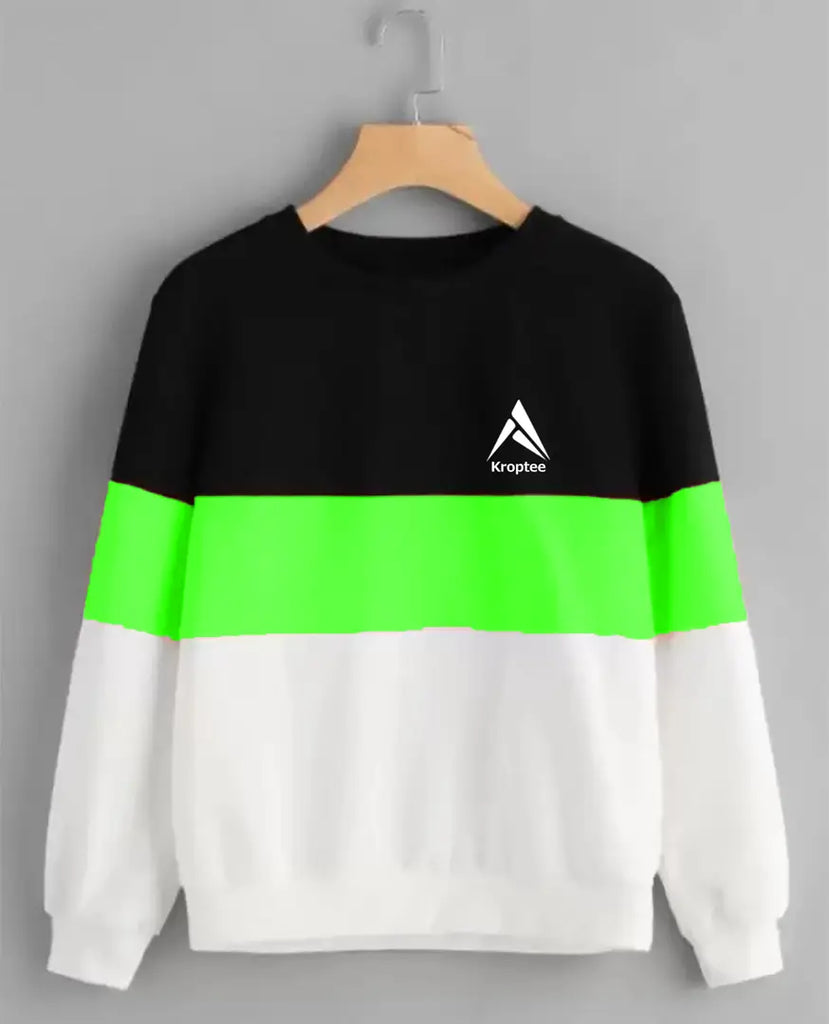 Stylish Cotton Blend Multicoloured Colourblocked T Shirt For men
