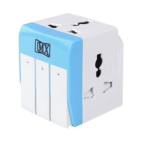 Universal Conversion Multiplug With Individual Switch - 3 Pin 3 Way Plug Pack Of 1