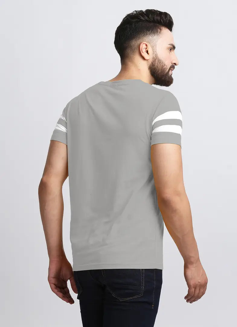 Elegant Cotton Blend Colourblocked Round Neck Tees For Men- Pack Of 2