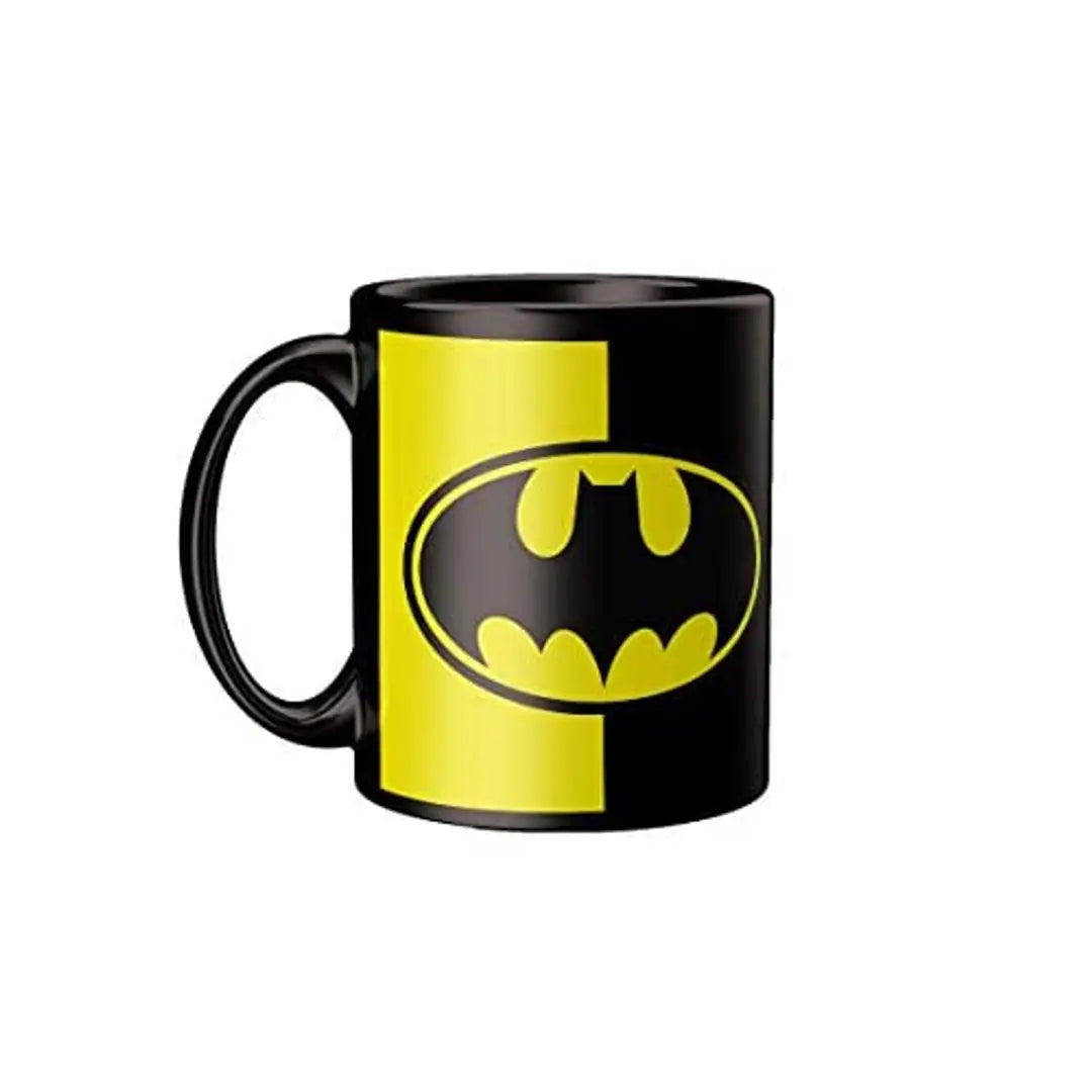 ECFAK Batman Printed Black Ceramic Coffee Mug | Superhero Coffee Mug for Gift | Coffee Mug for Friends | Birthday Gift | Black Coffee Mug