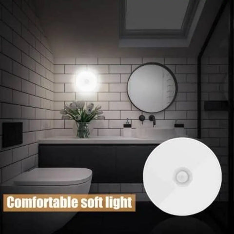 SYN SONS LED Night Light Motion Body Sensor Light with USB Charging, Self Adhesive Rechargeable Wall Light for for Home Bedroom, Kitchen,Stairs Warm Light (Set of 1)