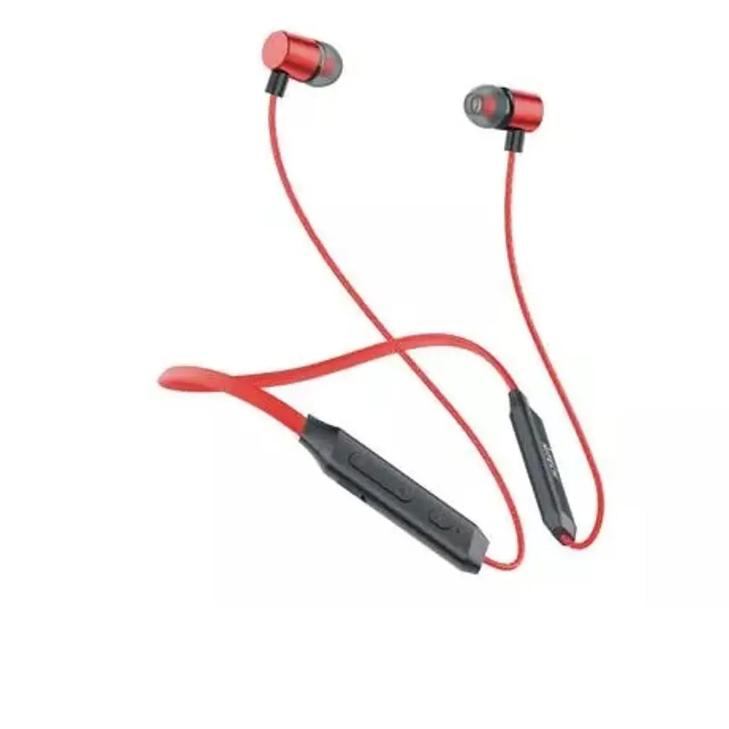 Stylish Red In-ear Bluetooth Wireless Headphones With Microphone