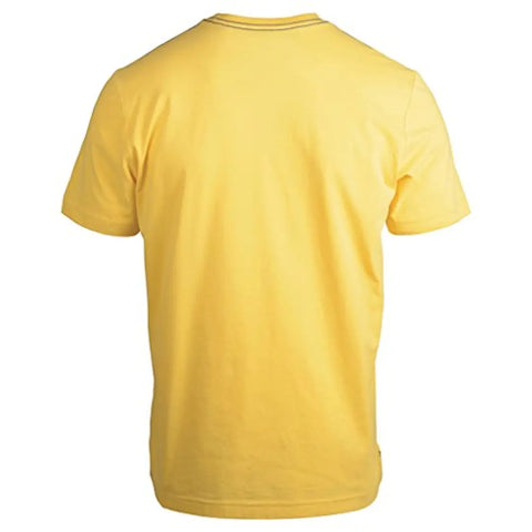 HUETRAP Lucky Strike Yellow Round Neck Batsman T-Shirt