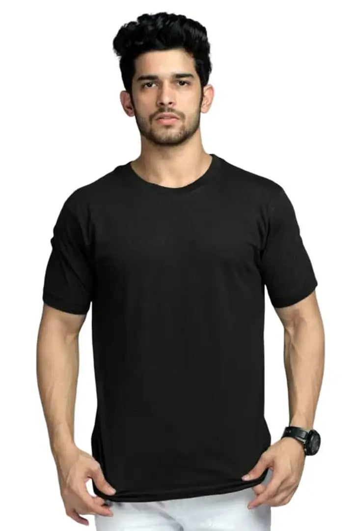 RiseMax Cotton Blend Half Sleeve Round Neck Regular Fit T-Shirt for Men