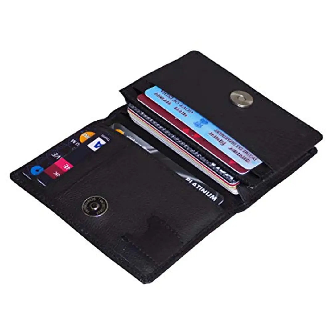 Style98 Men's, Women's, Boys, Girls Shoes Leather ATM Credit Card Holder Wallet (Black)