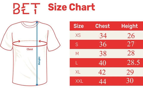 BET Branded Roundneck Printed T-Shirt (X-Large, RED)