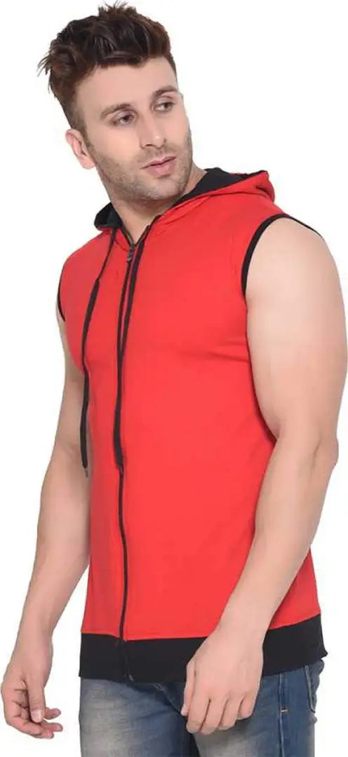 RiseMax Cotton Blend Cut Sleeve Round Neck Regular Fit T-Shirt for Men