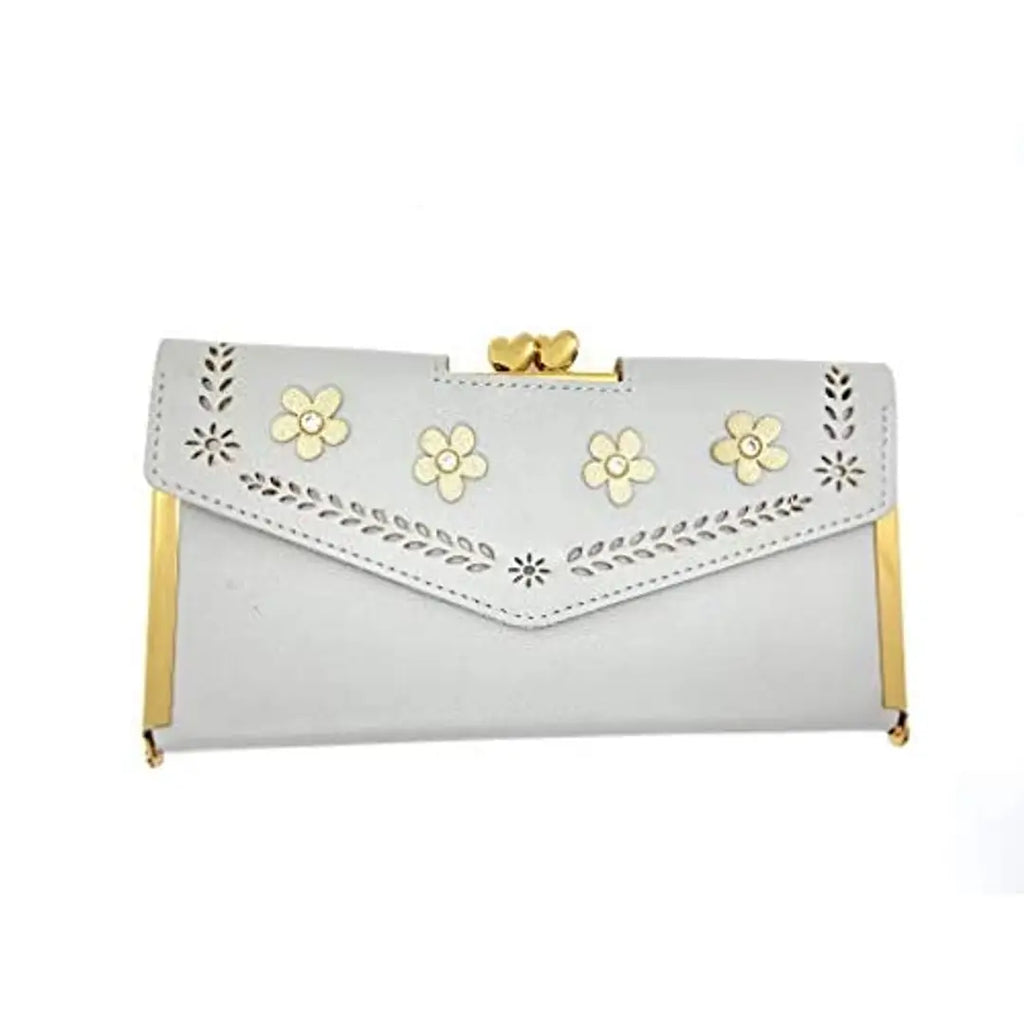 Heart Stealer Ladies Purse/Wallets/Clutch Handbags/Coin Purse/Card Holder Light Grey Colour