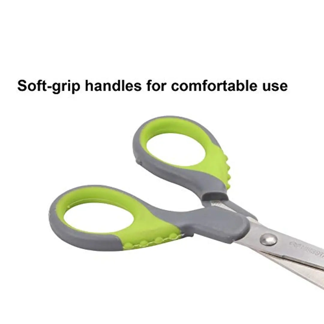 Nirosta Multipurpose Softgrip Kitchen Scissors, 17cm, Color Green & Grey