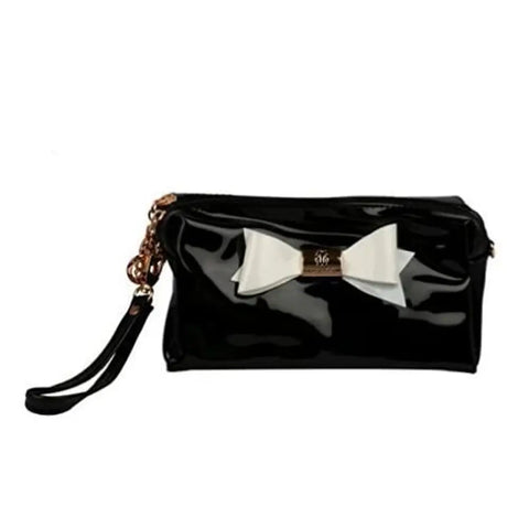 Generic Bow Nylon Black Multi-Purpose Bag, 18. 5x10x8 cm