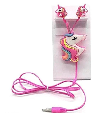 LJC Unicorn Earphones Pink Color for Kids Built Material for Kids| Amazing Sound Quality