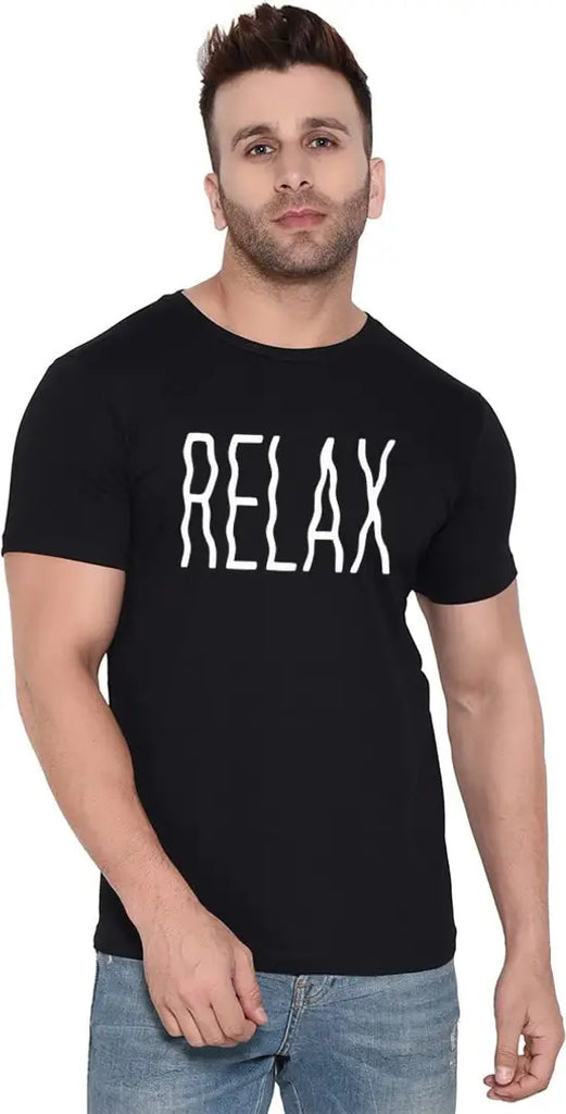 BET Branded Men's Cotton Roundneck T-Shirt (Large, Black)