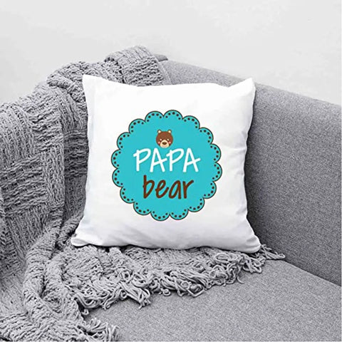 Designer Unicorn Printed Couple Cushion Cover with Filler, Mama Bear/ papa Bear it 12X12 inches Set of 2