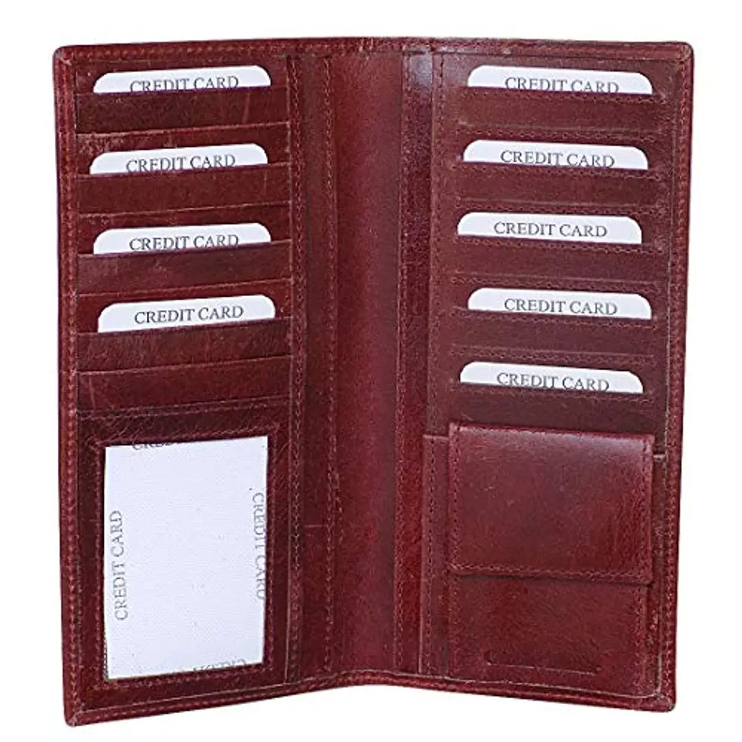 Style Shoes Maroon Smart and Stylish Leather Card Holder