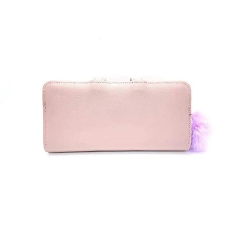 Heart Stealer Ladies Three-Fold Purse/Wallets/Clutch Bags/ Coin Purse Card Holder/Soft Pu Leather(Peach Colour)