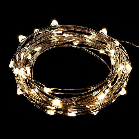 Beauty lights LTETTES 10 Meters 100 LED Silver Wire Warm White USB Powered Copper Wire Decorative Fairy String Lights (10MUSBSWW) Corded Electric