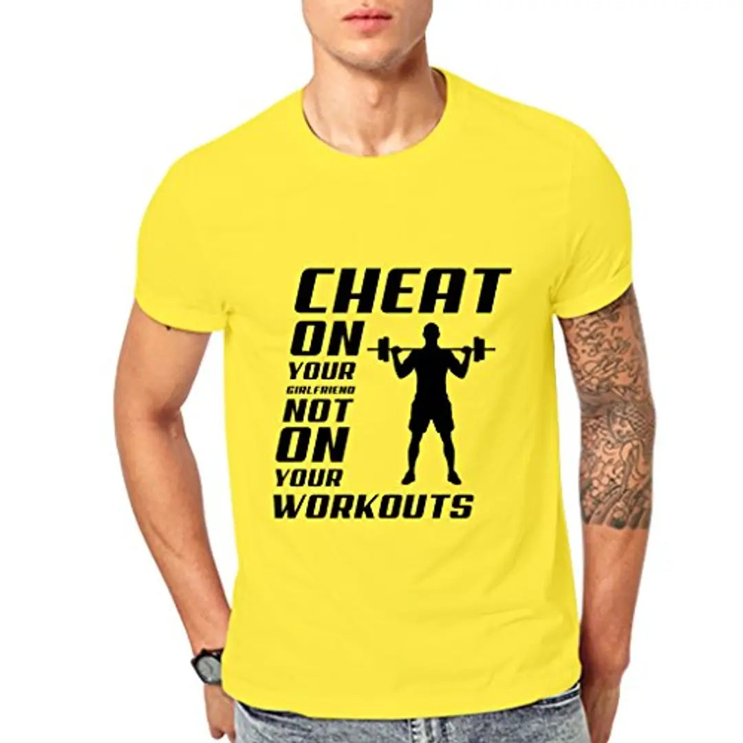Ghantababajika Cheat Girlfriend Yellow Round Neck Half Sleeve T-shirt
