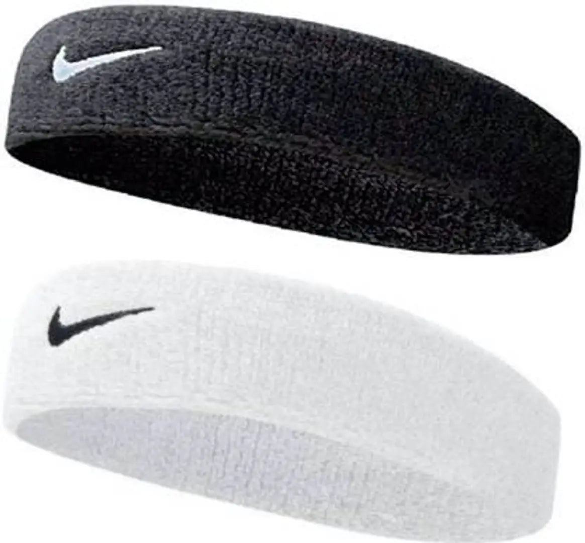 Headband for Women  Men Sports Sweatband Fitness Band&nbsp;(Black, White, Pack of 2)