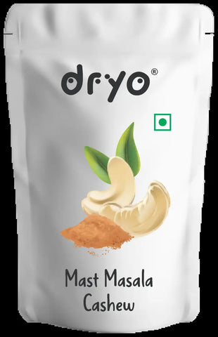 Dryo Raw Fruit Classic Roasted Masala Cashews, Spicy Flavor Snacks (Mast Masala Cashew, 270 Gram) (Pack of 3 x 90g)