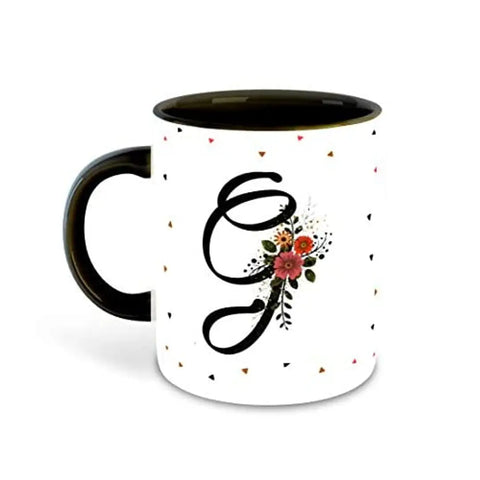 Whats Your Kick? (CSK) - Letter G Name Initial Alphabet Inspiration Printed Black Inner Ceramic Coffee Mug and Tea Mug - Birthday | Anniversary (Multi 7)