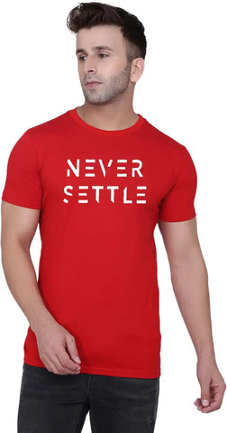 BET Branded Men's Roundneck Printed Tshirt (Large, RED)