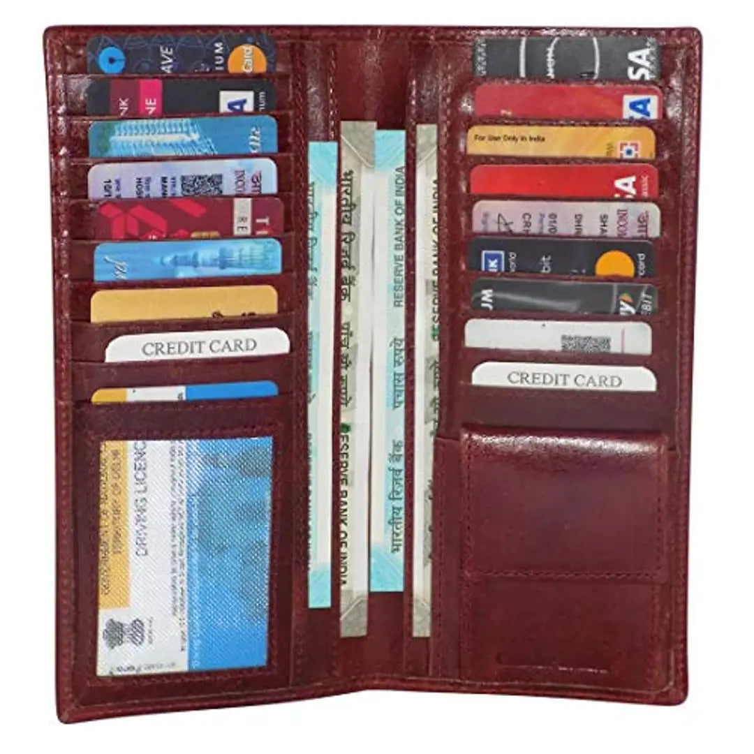 Style Shoes Maroon Smart and Stylish Leather Card Holder