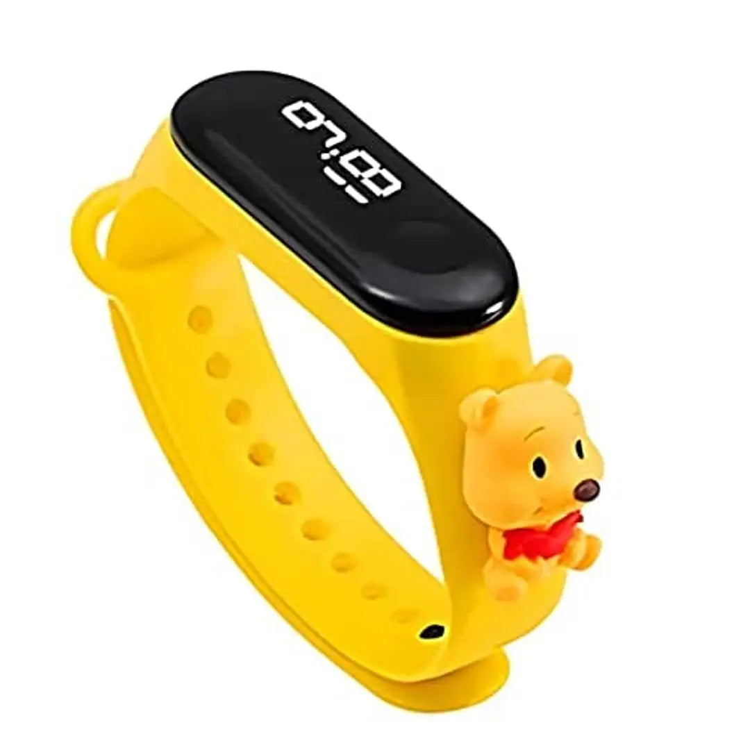 TOYGALAXY Pooh Kids Watchband, Girls Watch Set 3-12 Years Old, Digital Sports Toddler Daily Waterproof LED Design, Cute Cartoon Gifts for Children