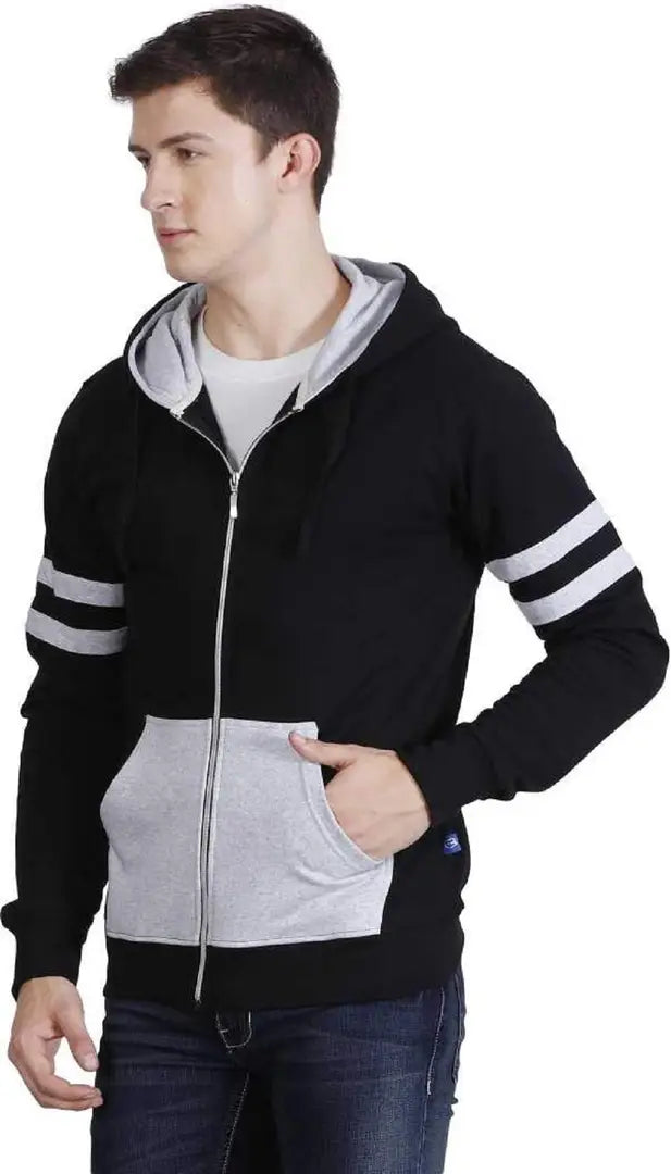 RiseMax Striped Cotton Blend M43 Full Sleeve Hoodie Regular Fit T-Shirts for Men
