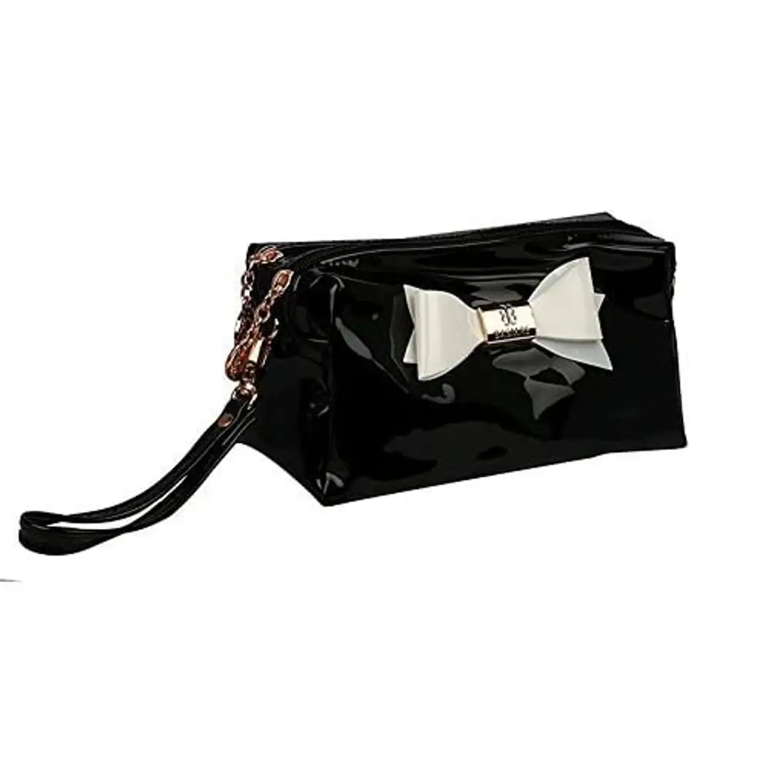 Generic Bow Nylon Black Multi-Purpose Bag, 18. 5x10x8 cm