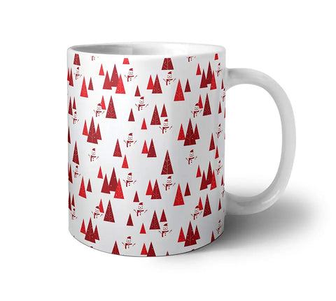 APSRA Christmas Tree and Snow Print in A Radiant Colour Printed Coffee Mug, Christmas Gift- 1 Piece, Multicolour, 325 Ml