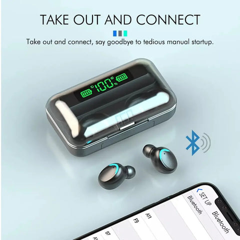 Earbuds F9 Pro with Power-Bank