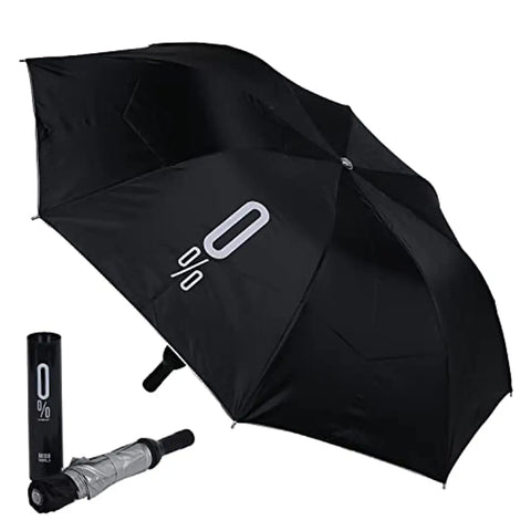 MUREN? stylish folding umbrella with wine bottle cover-lightweight travel friendly fashionable umbrella ?mini portable umbrella for rain  sun multicolor-unisex (Black)