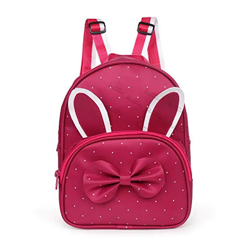 Sanjis Cartoon Character Bow ear bag pack for Girls Kids Toddler Mini Cute Handbags Shoulder bag pack,Phone Purse Wallet Sling Bag For Girls and boys.(MULTICOLOUR) (PINK_BOW_EAR_BAGPACK)