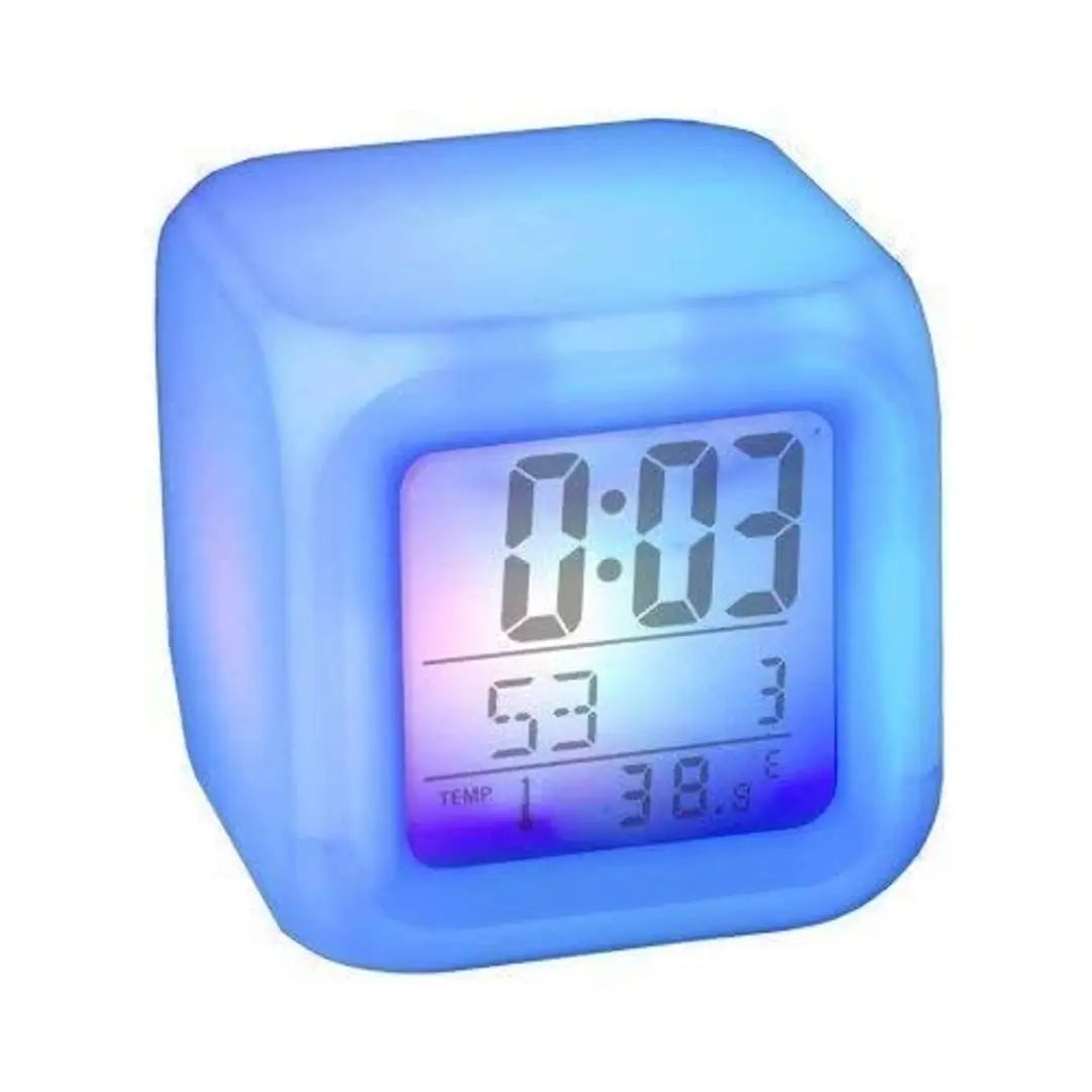 Prisma Collection Smart Digital Alarm Clock for Bedroom,Heavy Sleepers,Students with Automatic 7 Colour Changing LED Digital Alarm Cloc