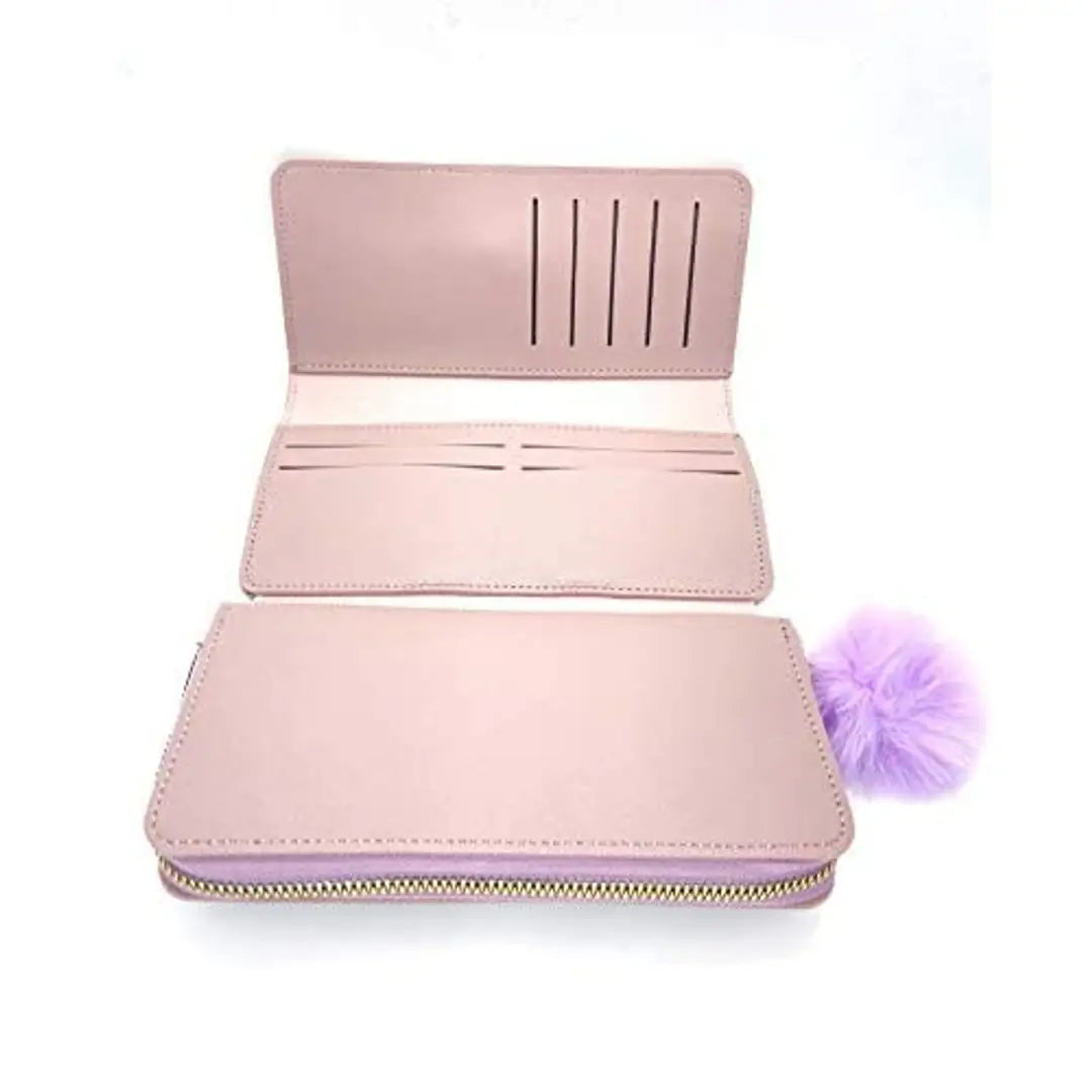 Heart Stealer Ladies Three-Fold Purse/Wallets/Clutch Bags/ Coin Purse Card Holder/Soft Pu Leather(Peach Colour)