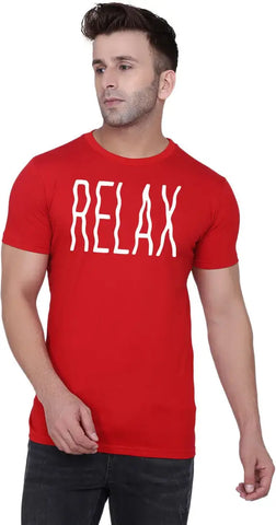 BET Branded Men's Cotton Roundneck T-Shirt (X-Large, RED)