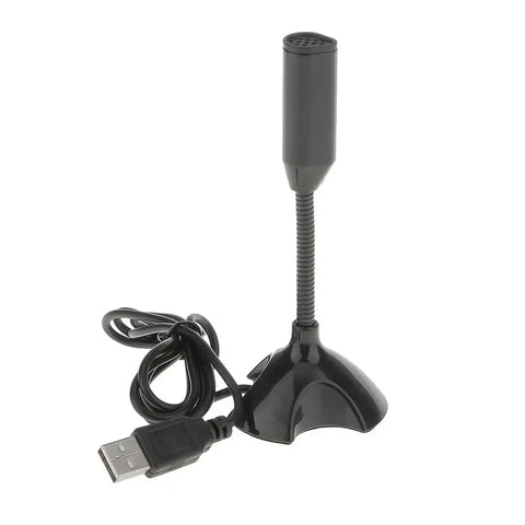 MaK WOrLD USB Stand Mini Desktop Studio Speech Microphone Mic for PC Laptop Notebook